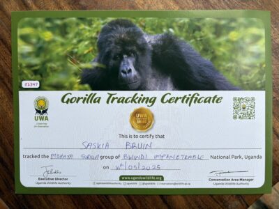 Gorilla trekking certificaat