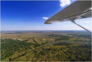 Helicoptervlucht over de Okavango Delta