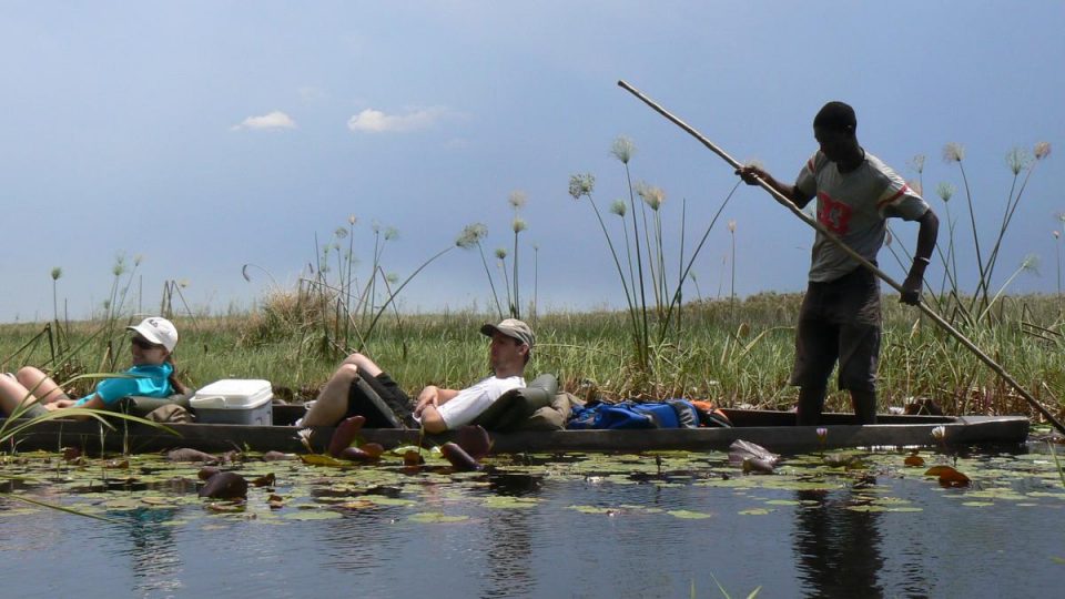 Okavango Delta - mokoro tocht